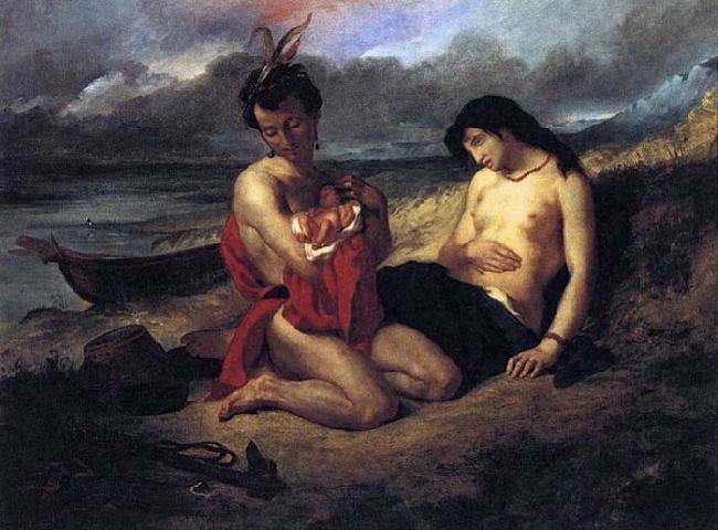Delacroix Auguste The Natchez oil painting picture